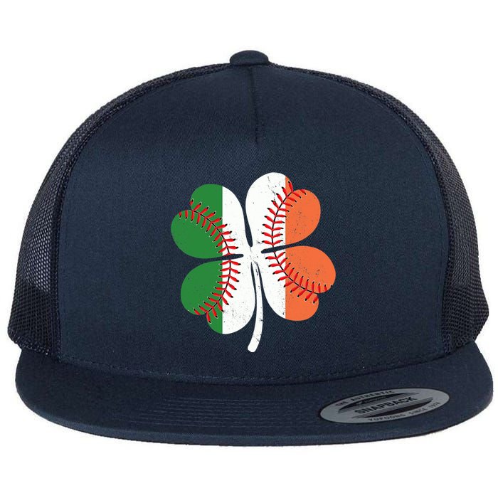 St Patricks Day Shamrock Baseball Gift Flat Bill Trucker Hat