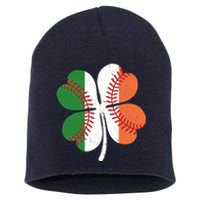 St Patricks Day Shamrock Baseball Gift Short Acrylic Beanie