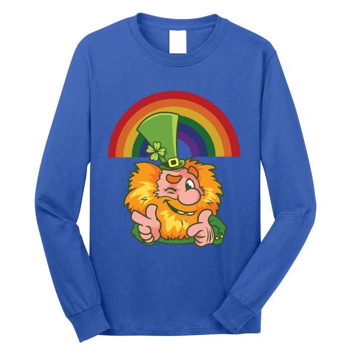 Saint Patrick's Day Rainbow Leprechaun Cool Gift Long Sleeve Shirt