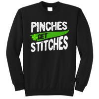 St Patricks Day Shamrock Lucky Irish Pinches Get Stitches Sweatshirt