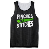 St Patricks Day Shamrock Lucky Irish Pinches Get Stitches Mesh Reversible Basketball Jersey Tank