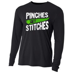 St Patricks Day Shamrock Lucky Irish Pinches Get Stitches Cooling Performance Long Sleeve Crew