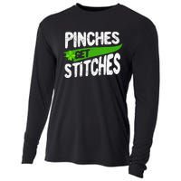 St Patricks Day Shamrock Lucky Irish Pinches Get Stitches Cooling Performance Long Sleeve Crew