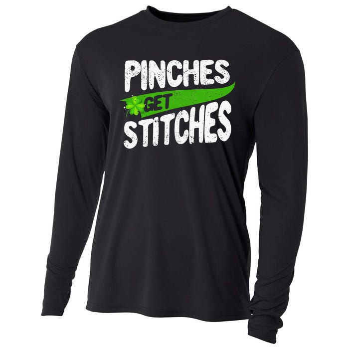 St Patricks Day Shamrock Lucky Irish Pinches Get Stitches Cooling Performance Long Sleeve Crew