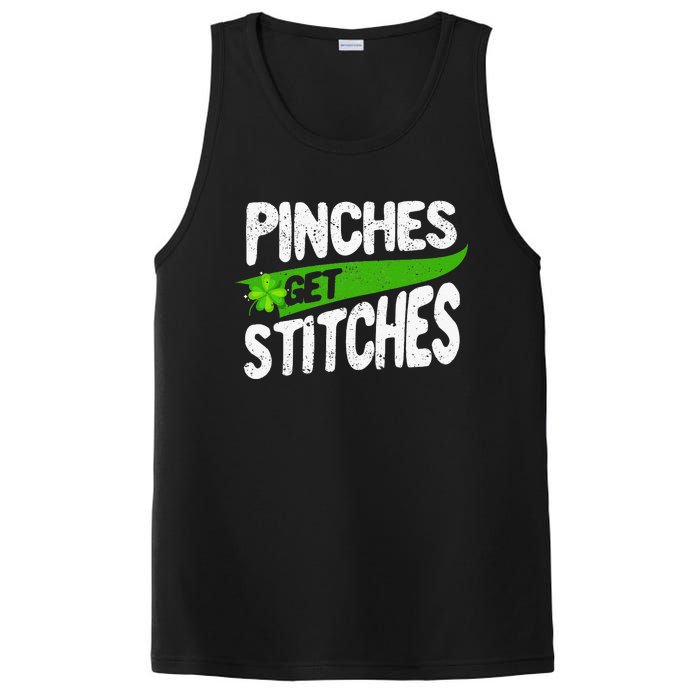 St Patricks Day Shamrock Lucky Irish Pinches Get Stitches PosiCharge Competitor Tank