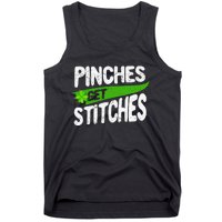 St Patricks Day Shamrock Lucky Irish Pinches Get Stitches Tank Top