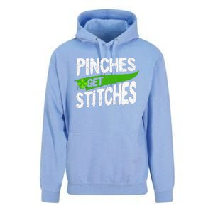 St Patricks Day Shamrock Lucky Irish Pinches Get Stitches Unisex Surf Hoodie