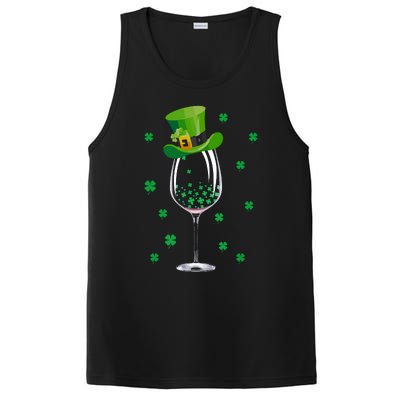 St Patricks Day Wine Irish Shamrock Wine Lovers PosiCharge Competitor Tank