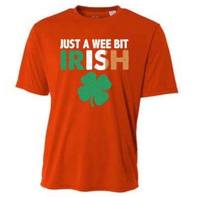 St Patrick's Day Just A Wee Bit Irish Ireland Flag Shamrock Great Gift Cooling Performance Crew T-Shirt