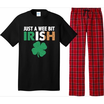 St Patrick's Day Just A Wee Bit Irish Ireland Flag Shamrock Great Gift Pajama Set