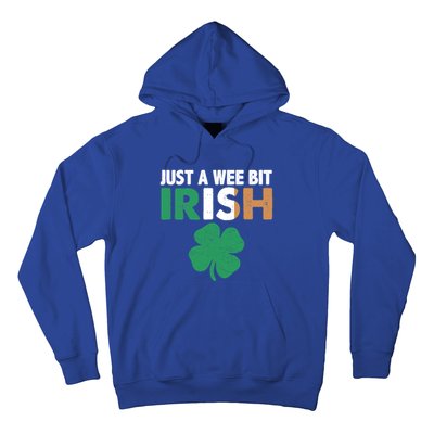 St Patrick's Day Just A Wee Bit Irish Ireland Flag Shamrock Great Gift Hoodie