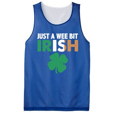 St Patrick's Day Just A Wee Bit Irish Ireland Flag Shamrock Great Gift Mesh Reversible Basketball Jersey Tank