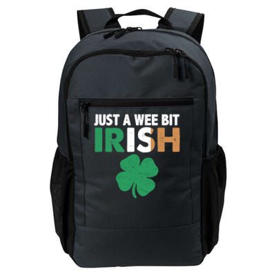 St Patrick's Day Just A Wee Bit Irish Ireland Flag Shamrock Great Gift Daily Commute Backpack