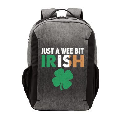 St Patrick's Day Just A Wee Bit Irish Ireland Flag Shamrock Great Gift Vector Backpack