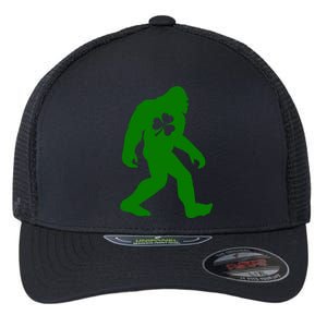 St Patricks Day Bigfoot Irish Sasqautch Saint Paddy's Gift Flexfit Unipanel Trucker Cap