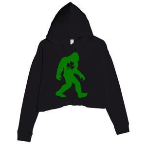 St Patricks Day Bigfoot Irish Sasqautch Saint Paddy's Gift Crop Fleece Hoodie