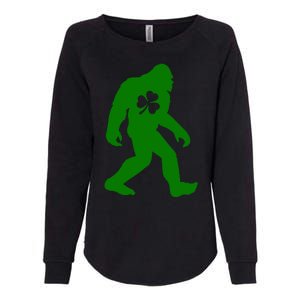 St Patricks Day Bigfoot Irish Sasqautch Saint Paddy's Gift Womens California Wash Sweatshirt