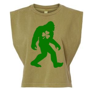 St Patricks Day Bigfoot Irish Sasqautch Saint Paddy's Gift Garment-Dyed Women's Muscle Tee