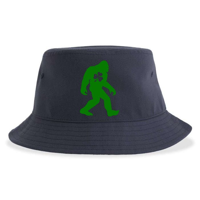 St Patricks Day Bigfoot Irish Sasqautch Saint Paddy's Gift Sustainable Bucket Hat