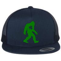 St Patricks Day Bigfoot Irish Sasqautch Saint Paddy's Gift Flat Bill Trucker Hat