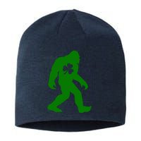 St Patricks Day Bigfoot Irish Sasqautch Saint Paddy's Gift Sustainable Beanie