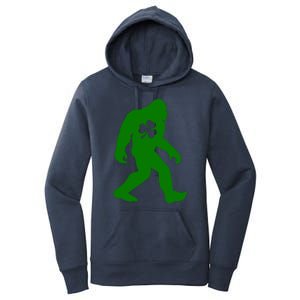 St Patricks Day Bigfoot Irish Sasqautch Saint Paddy's Gift Women's Pullover Hoodie