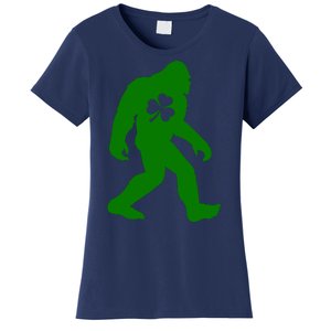 St Patricks Day Bigfoot Irish Sasqautch Saint Paddy's Gift Women's T-Shirt