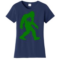 St Patricks Day Bigfoot Irish Sasqautch Saint Paddy's Gift Women's T-Shirt