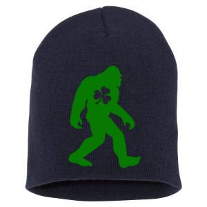 St Patricks Day Bigfoot Irish Sasqautch Saint Paddy's Gift Short Acrylic Beanie