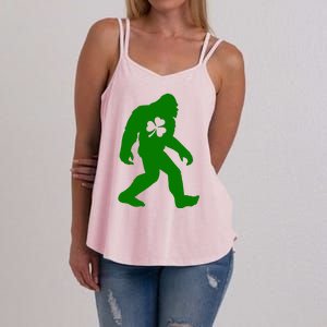 St Patricks Day Bigfoot Irish Sasqautch Saint Paddy's Gift Women's Strappy Tank