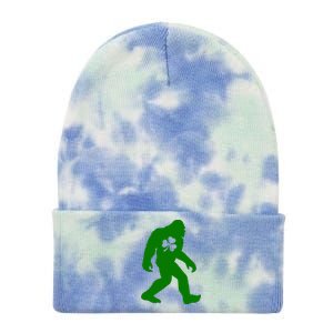 St Patricks Day Bigfoot Irish Sasqautch Saint Paddy's Gift Tie Dye 12in Knit Beanie