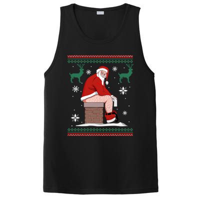 Santa Pooping Down The Chimney Ugly Christmas Sweater Meaningful Gift PosiCharge Competitor Tank