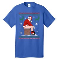 Santa Pooping Down The Chimney Ugly Christmas Sweater Meaningful Gift Tall T-Shirt