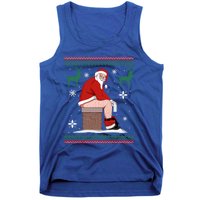 Santa Pooping Down The Chimney Ugly Christmas Sweater Meaningful Gift Tank Top