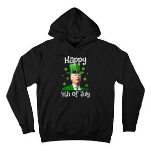 St Patricks Day Funny Happy 4th Of July Anti Joe Biden Hoodie