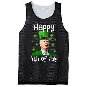 St Patricks Day Funny Happy 4th Of July Anti Joe Biden Mesh Reversible Basketball Jersey Tank