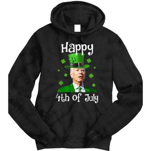 St Patricks Day Funny Happy 4th Of July Anti Joe Biden Tie Dye Hoodie