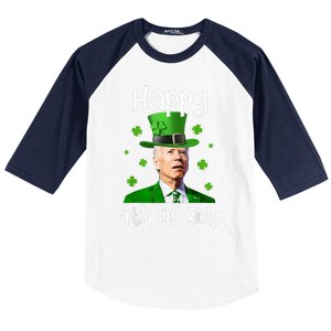 St Patricks Day Funny Happy 4th Of July Anti Joe Biden Baseball Sleeve Shirt