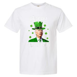 St Patricks Day Funny Happy 4th Of July Anti Joe Biden Garment-Dyed Heavyweight T-Shirt