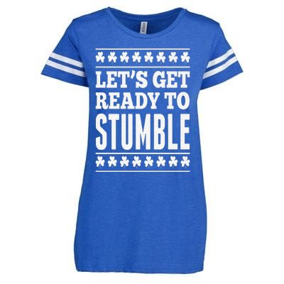 St. Patrick's Day Let's Get Ready To Stumble Enza Ladies Jersey Football T-Shirt