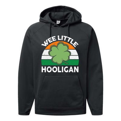 St Patricks Day Wee Little Hooligan Funny Performance Fleece Hoodie