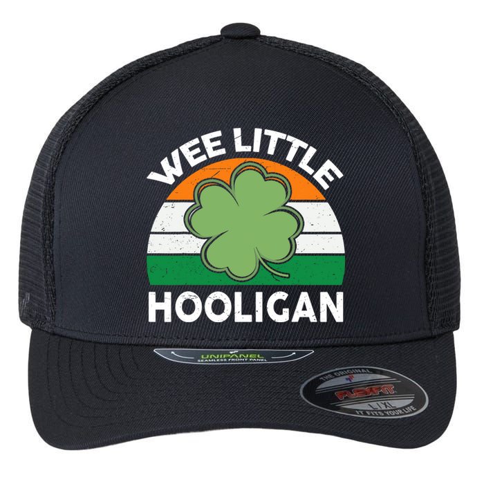 St Patricks Day Wee Little Hooligan Funny Flexfit Unipanel Trucker Cap