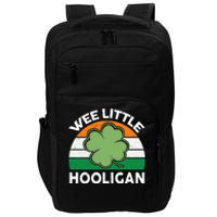 St Patricks Day Wee Little Hooligan Funny Impact Tech Backpack