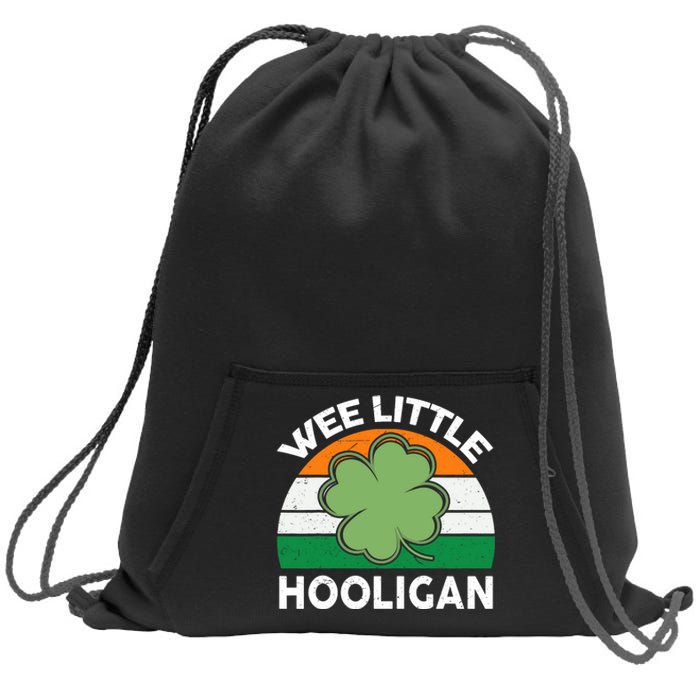 St Patricks Day Wee Little Hooligan Funny Sweatshirt Cinch Pack Bag