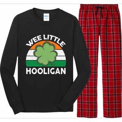 St Patricks Day Wee Little Hooligan Funny Long Sleeve Pajama Set