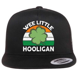 St Patricks Day Wee Little Hooligan Funny Flat Bill Trucker Hat