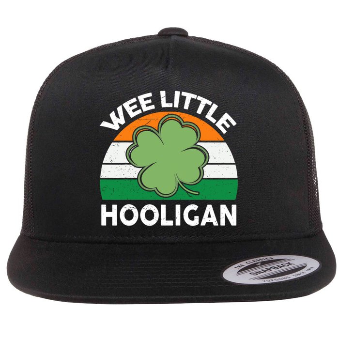 St Patricks Day Wee Little Hooligan Funny Flat Bill Trucker Hat