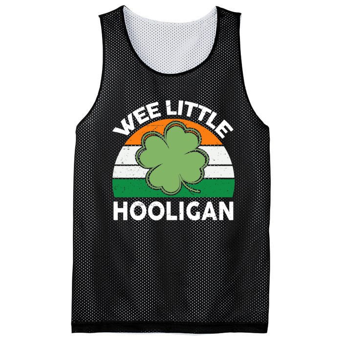 St Patricks Day Wee Little Hooligan Funny Mesh Reversible Basketball Jersey Tank