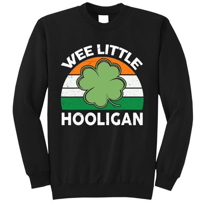 St Patricks Day Wee Little Hooligan Funny Tall Sweatshirt