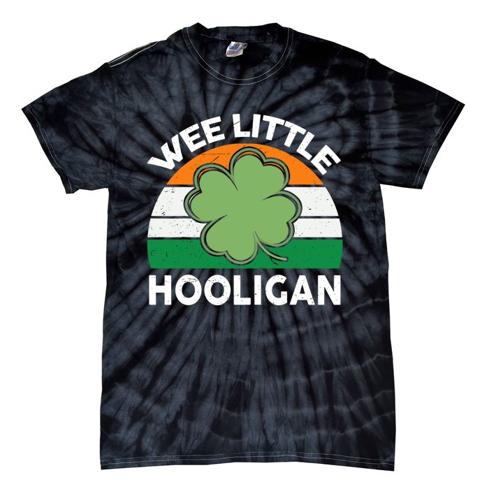 St Patricks Day Wee Little Hooligan Funny Tie-Dye T-Shirt